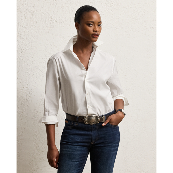 Ralph Lauren Collection Charmain poplin overhemd met stretch 1