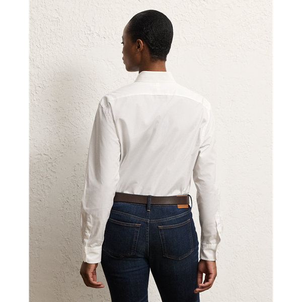Ralph Lauren Collection Charmain poplin overhemd met stretch 5