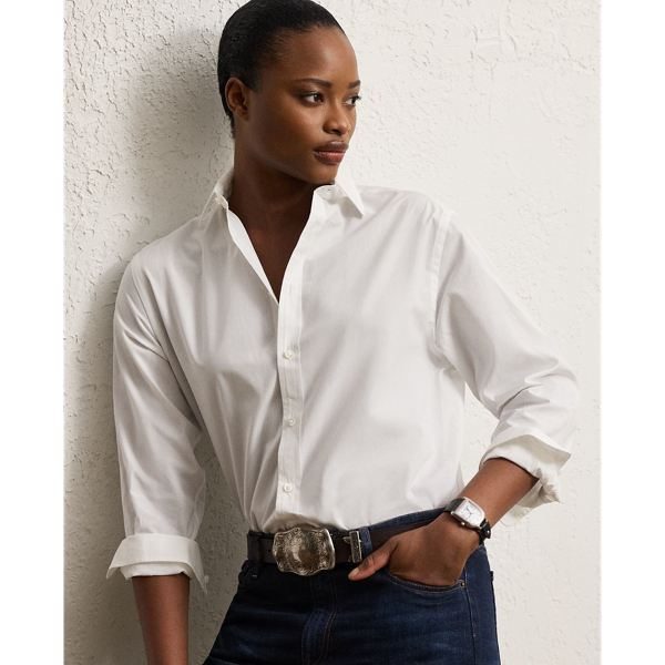 Ralph Lauren Collection Charmain poplin overhemd met stretch 6