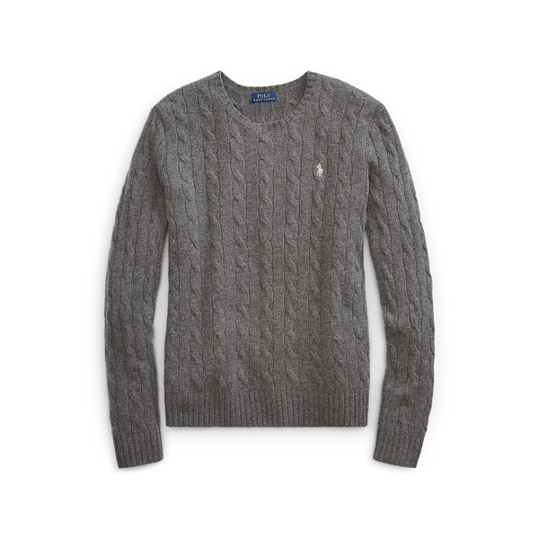 polo ralph lauren cable wool crewneck sweater