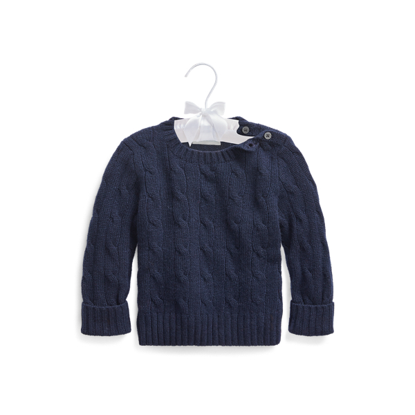 Polo Ralph Lauren Babies' Cable-knit Cashmere Sweater In Beekman Yellow