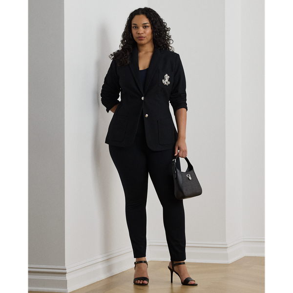 Chic minimalism defines these stretch cotton skinny trousers – a sophisticated choice for day or after dark.