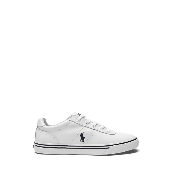 ralph lauren hanford leather trainers black