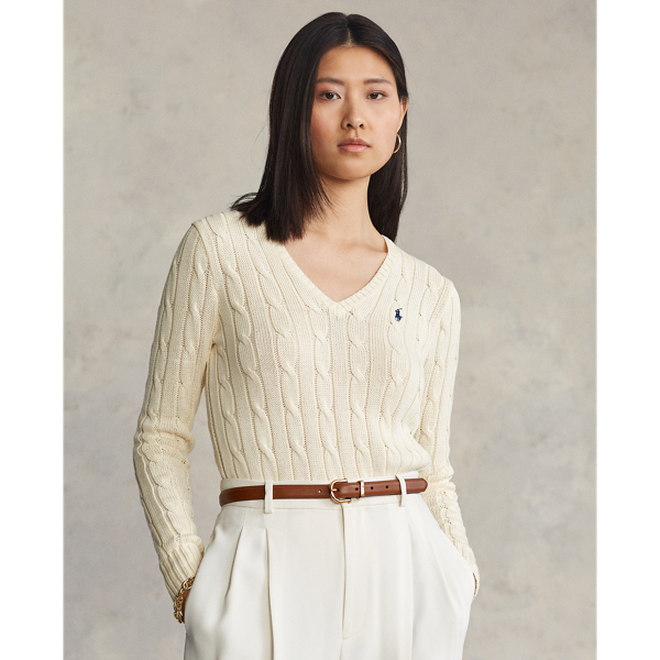 Women's Cable-Knit V-Neck Sweater | Ralph Lauren