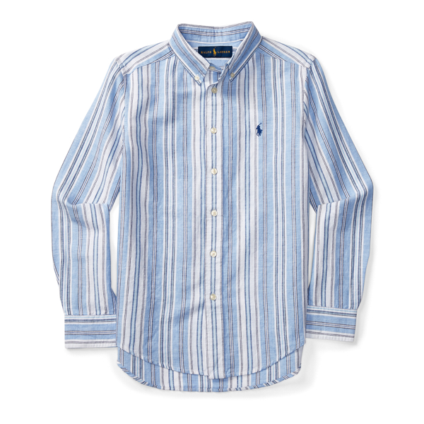 Striped Linen-Cotton Shirt for Children | Ralph Lauren® IE