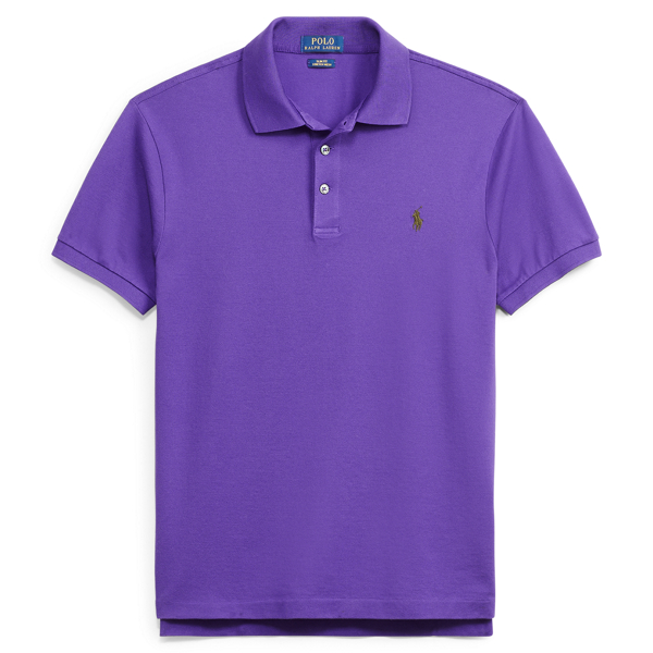 slim fit stretch mesh polo