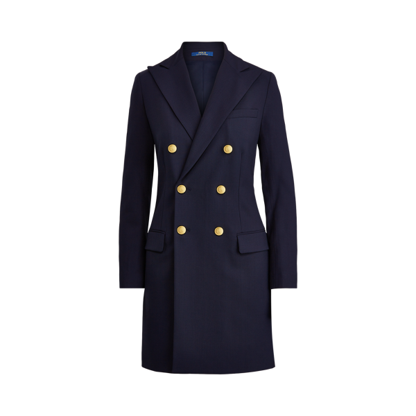 Blazer coupe croisée en laine