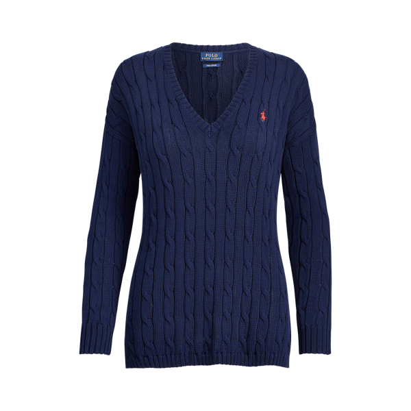 Cable-Knit Side-Slit Sweater