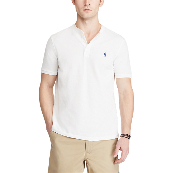 polo featherweight mesh henley