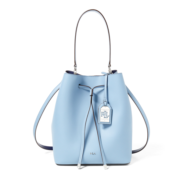 leather debby drawstring bag