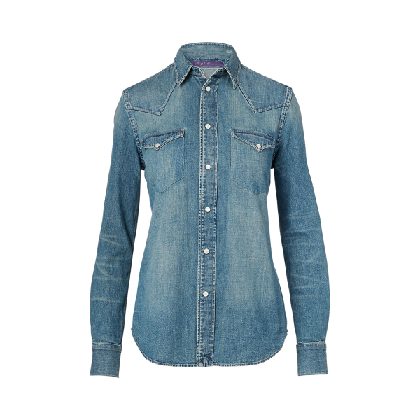 ralph lauren denim shirt women