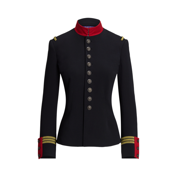 ralph lauren wool blend officer's coat