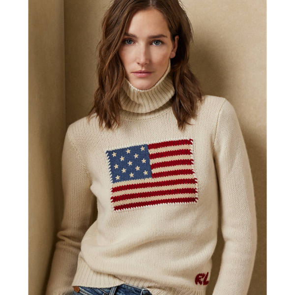 Ralph Lauren Collection Flag Cashmere Turtleneck Sweater 5