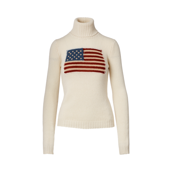ralph lauren sweater with american flag