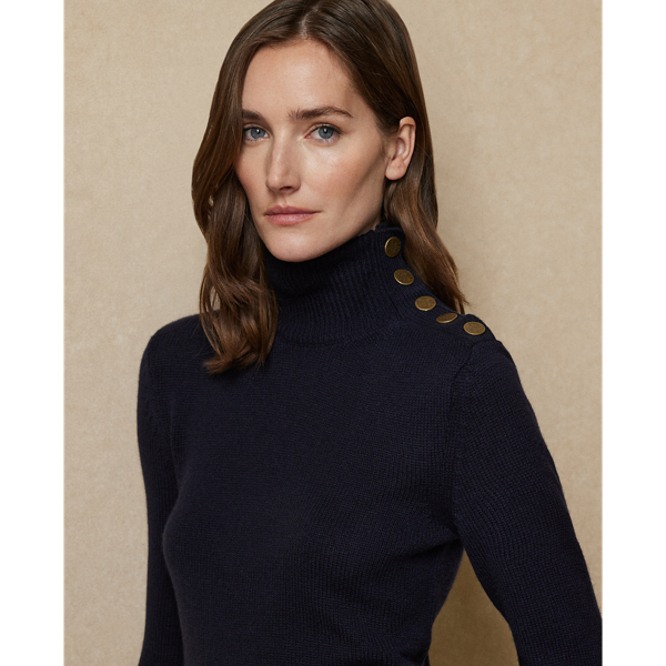 Ralph Lauren Collection Kasjmier turtleneck met knopen 5