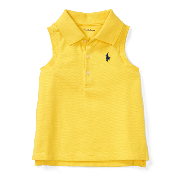 Baby Girl Sleeveless Cotton Polo Shirt 1