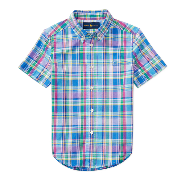 Cotton Madras Shirt for Children | Ralph Lauren® IE
