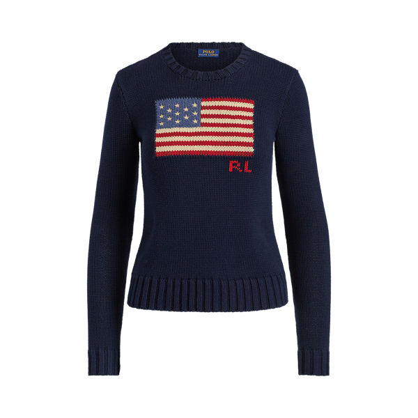 Flag Cotton Crewneck Sweater | Ralph Lauren
