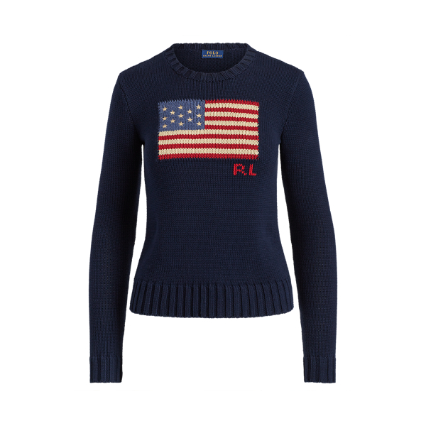 ralph lauren flag cotton sweater