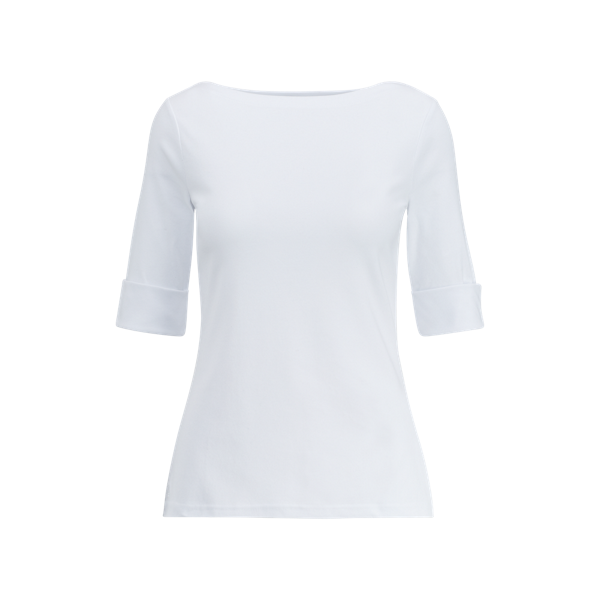 Haut en coton à encolure bateau