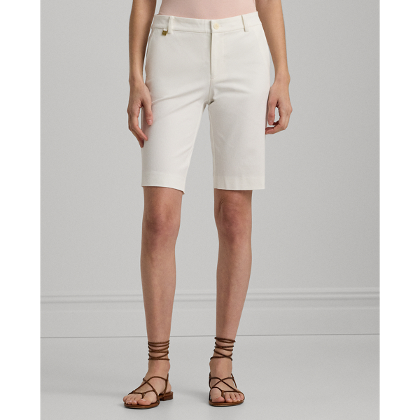 Shop Lauren Ralph Lauren Bi-stretch Twill Short In White