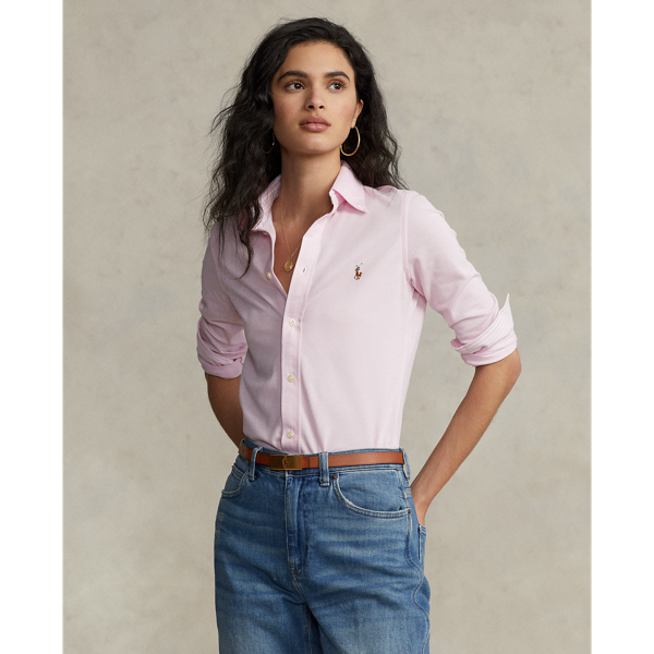 Women's Knit Cotton Oxford Shirt | Ralph Lauren