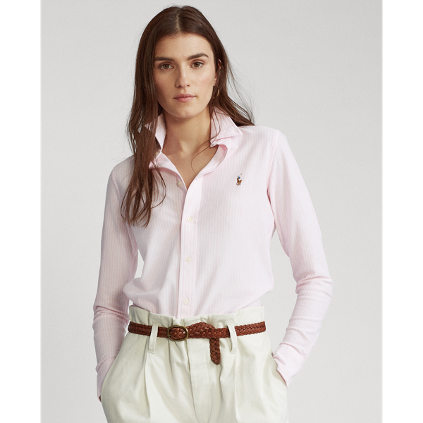 Striped Knit Oxford Shirt for Women | Ralph Lauren® NL