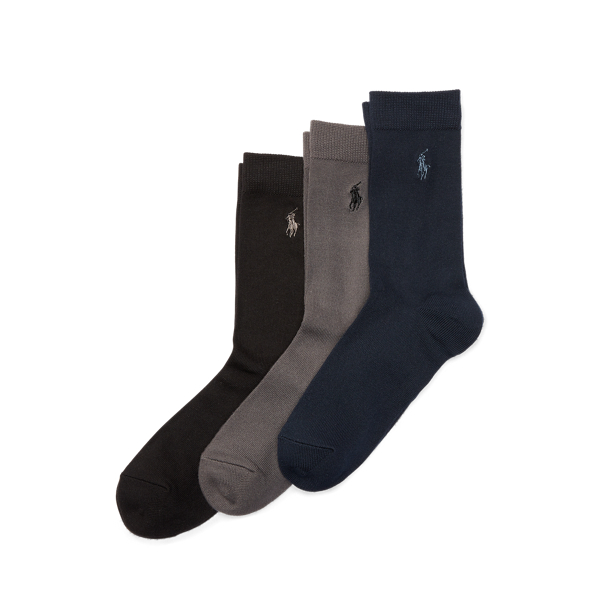 Polo Ralph Lauren Supersoft Flat 3 Pack In Navy Assorted