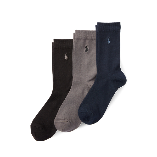 Polo Ralph Lauren Kids' Supersoft Flat 3 Pack In Navy Assorted