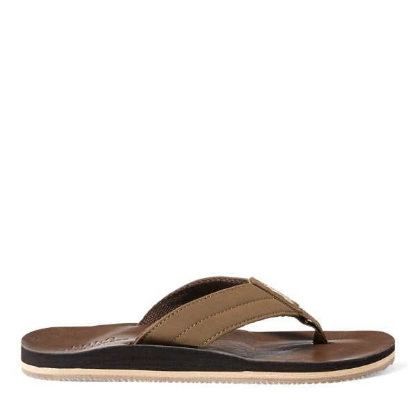 ralph lauren men's leather flip flops
