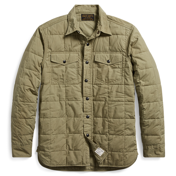 ralph lauren quilted shirt jacket