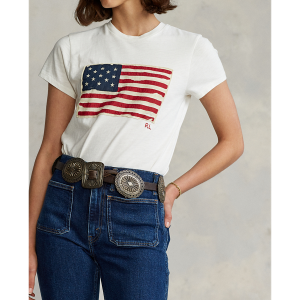 Women's Flag Jersey Graphic T-Shirt | Ralph Lauren