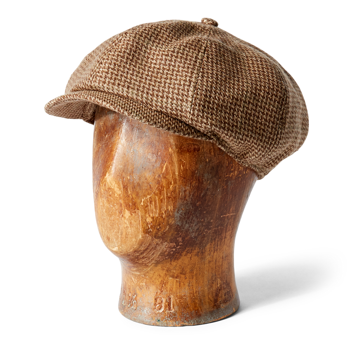 Houndstooth Tweed Newsboy Cap