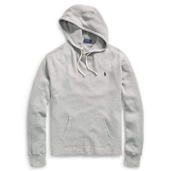 polo waffle knit hoodie