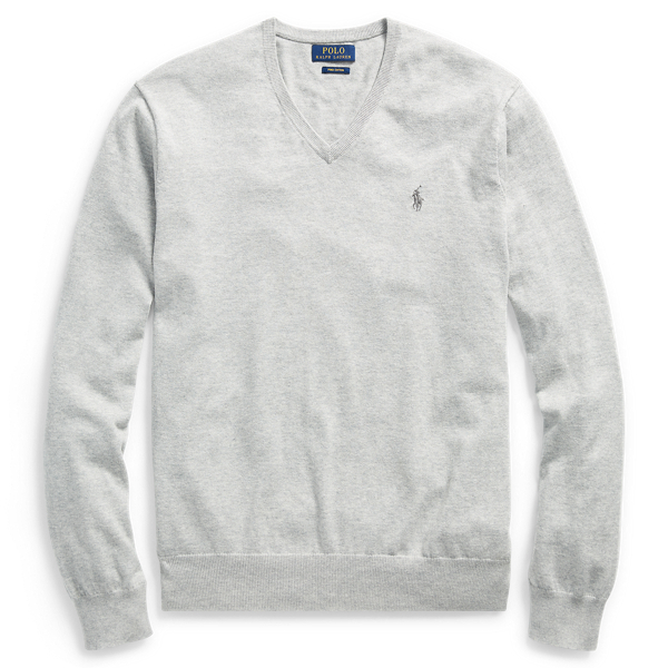 ralph lauren white v neck sweater