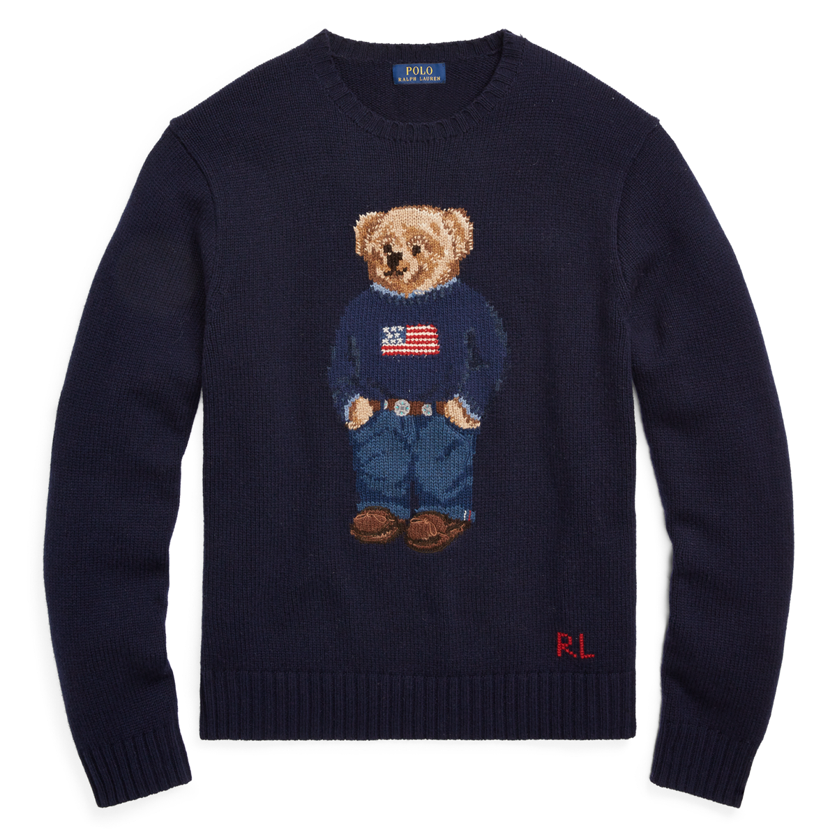 Top 46+ imagen ralph lauren bear sweater vintage