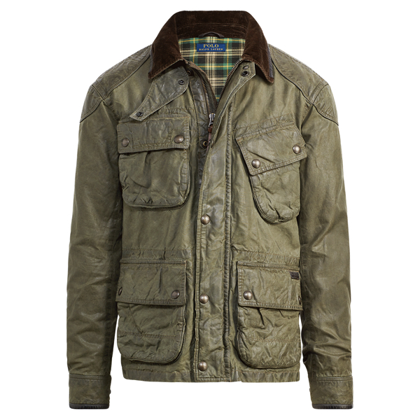 ralph lauren waxed biker jacket