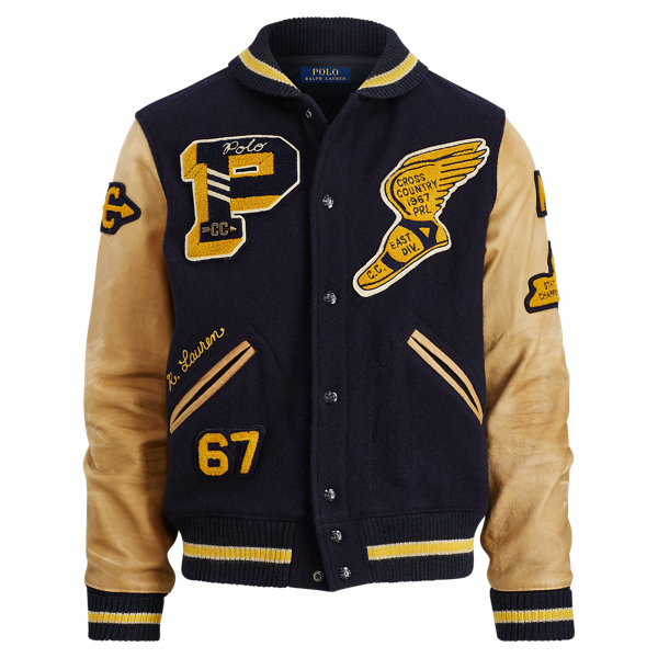 polo iconic letterman jacket