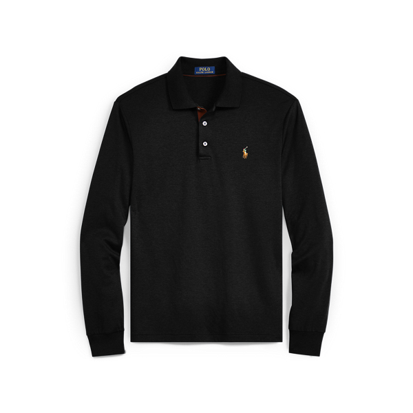 ralph lauren black long sleeve polo