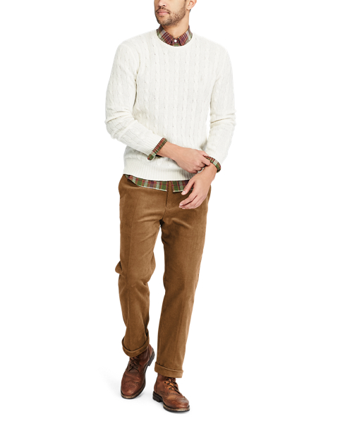 polo ralph lauren men's stretch classic fit corduroy pants