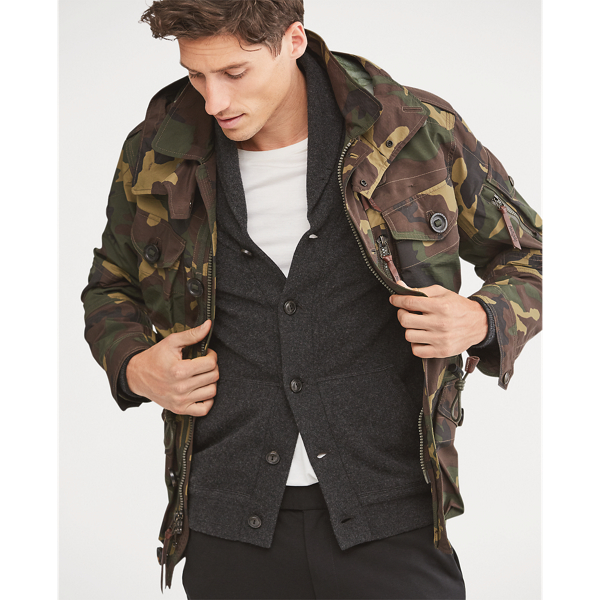 ralph lauren camo hooded utility jacket