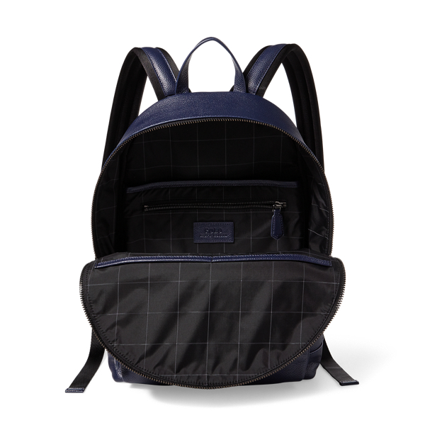 Pebbled Leather Backpack for Men Ralph Lauren® AM