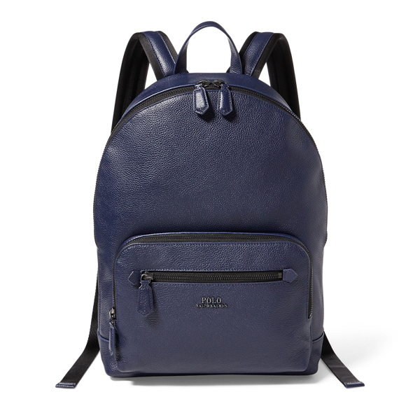 Pebbled Leather Backpack for Men Ralph Lauren® AM