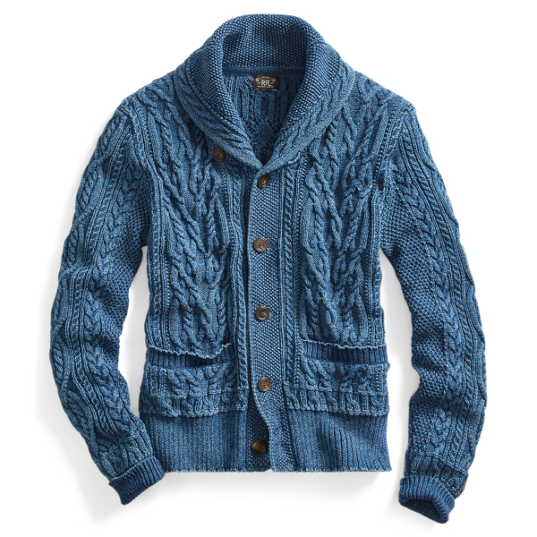 rrl indigo cardigan