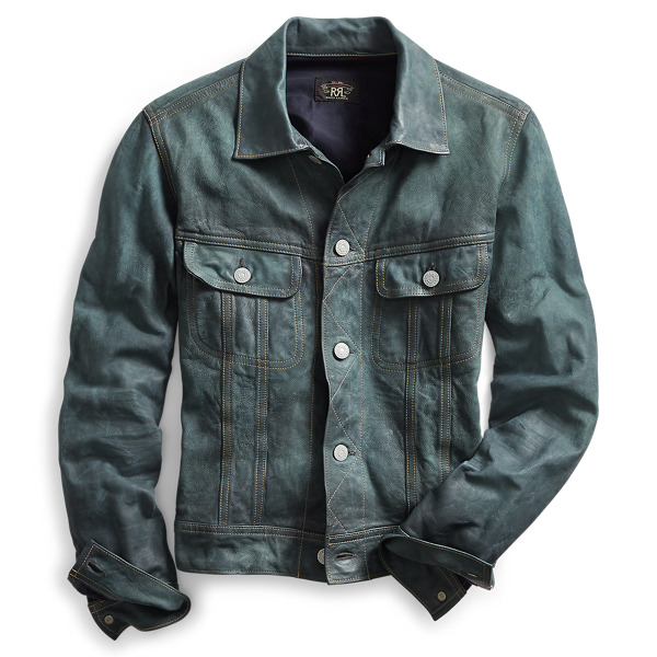 rrl indigo leather jacket