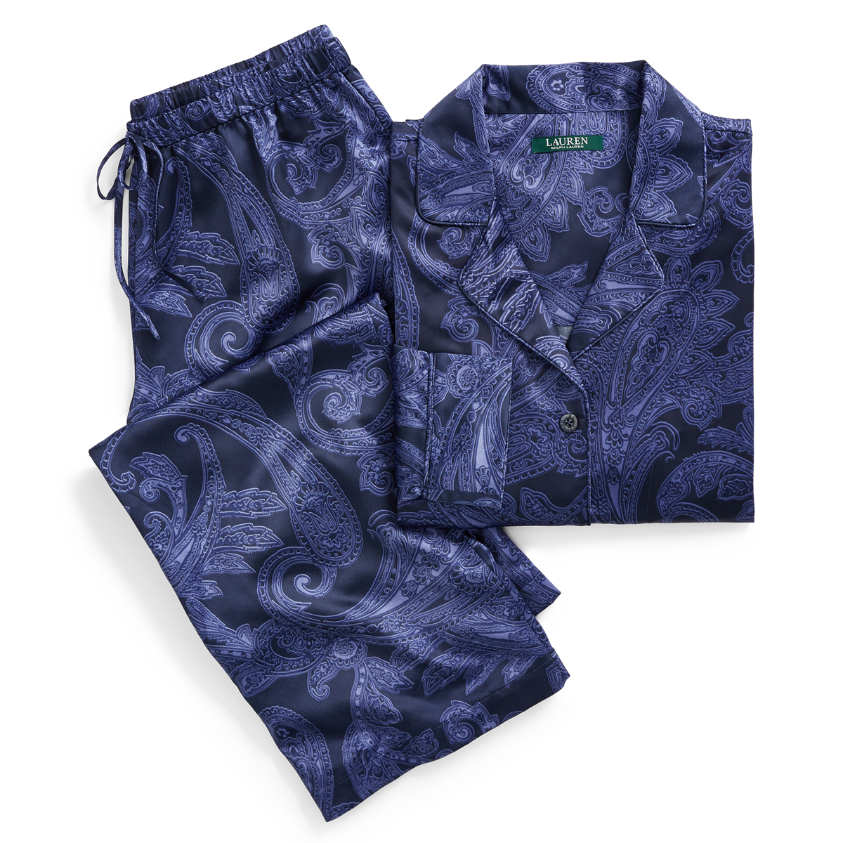 Paisley Satin Pajama Set | Sleepwear & Robes Women | Ralph