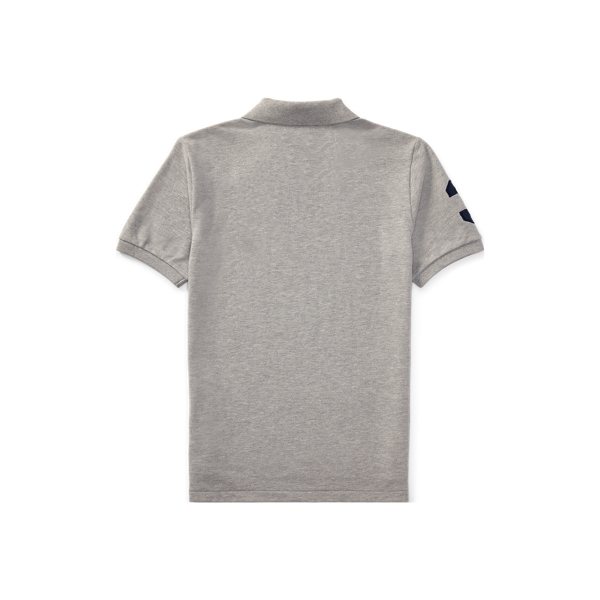 Polo Ralph Lauren Big Pony Cotton Mesh Polo Shirt In Andover Heather
