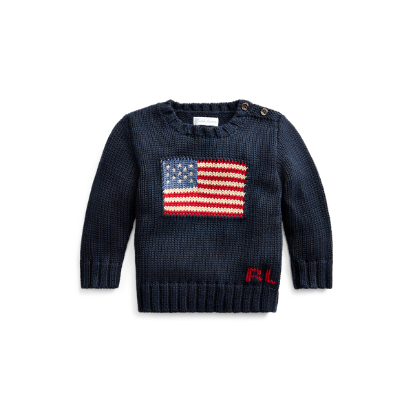 ralph lauren flag cotton sweater