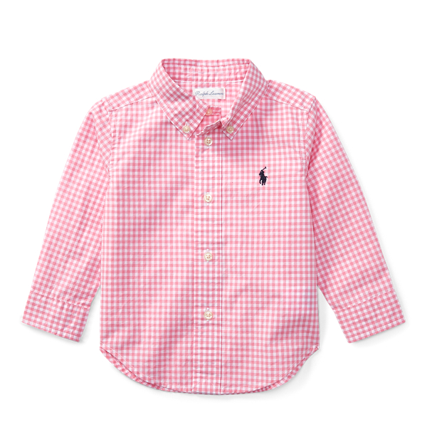 Gingham Cotton Poplin Shirt | Button 