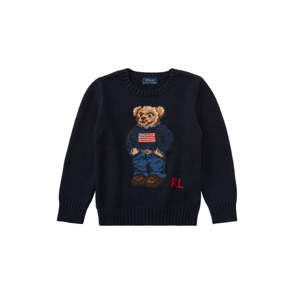 폴로 랄프로렌 남아용 스웨터 Polo Ralph Lauren Polo Bear Cotton Sweater,헌터 Hunter Navy